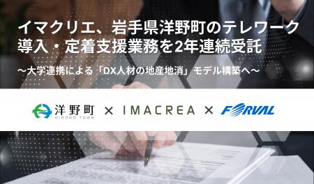 イマクリエ、岩手県洋野町のテレワーク導入・定着支援 イマクリエ、岩手県洋野町のテレワーク導入・定着支援