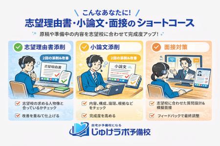 じゅけラボ予備校、総合型選抜・学校推薦型選抜対策を じゅけラボ予備校、総合型選抜・学校推薦型選抜対策を