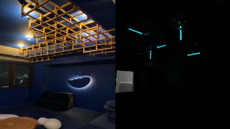 都心で話題のアートホテルで、発光テクノロジーを活用
