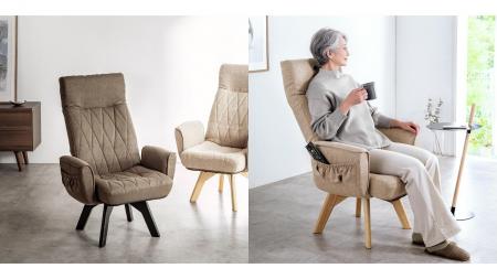 くるっと回って立ち座りを快適にする高座椅子を発売