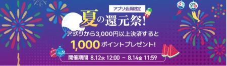 「skyticket」、夏祭り企画「夏のアプリ会員ポイント