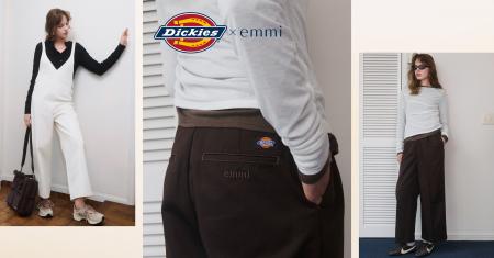 【emmi】ブランド初となるDickies(R)別注アイテムが登