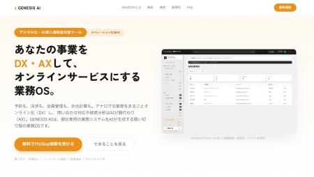 AIがオールインワンでDXする業務OS「GENESIS AI」、デ