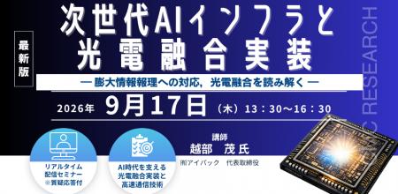 【ライブ配信/ZOOM】「次世代AIインフラと光電融合実