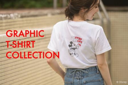 「ミッキーマウス」と「LIFE」のグラフィックTシャツ