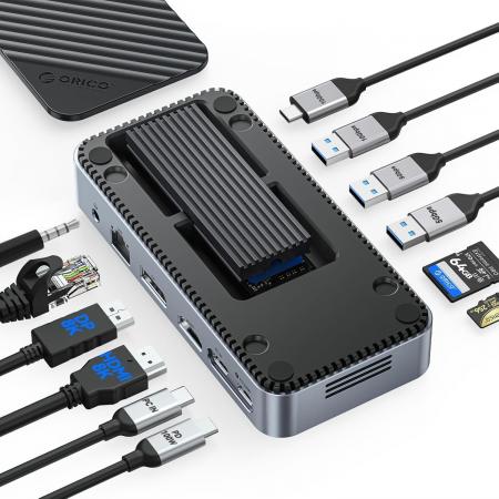 ORICO、ドッキングステーションとM.2 SSDケースを一体