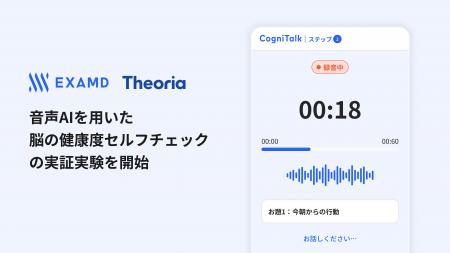 ExaMDとテオリア・テクノロジーズ、音声AIを用いた脳 ExaMDとテオリア・テクノロジーズ、音声AIを用いた脳