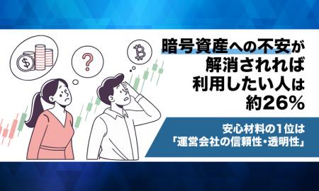 暗号資産への不安が解消されれば利用したい人は約26%