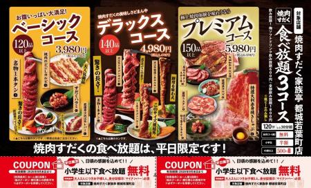 【宮崎県都城市】小学生以下の焼肉食べ放題が無料！さ
