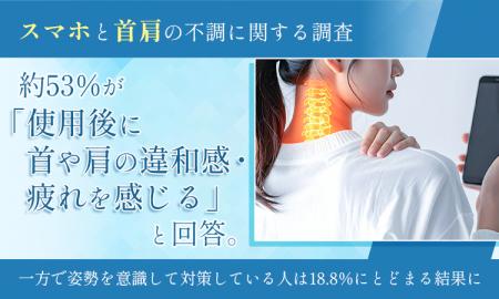 【スマホと首肩の不調に関する調査】約53%が「使用後 【スマホと首肩の不調に関する調査】約53%が「使用後