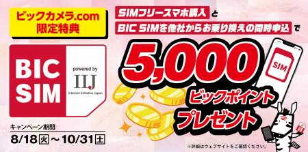 【BIC SIM】ビックカメラ.com限定、対象スマホ購入と 【BIC SIM】ビックカメラ.com限定、対象スマホ購入と