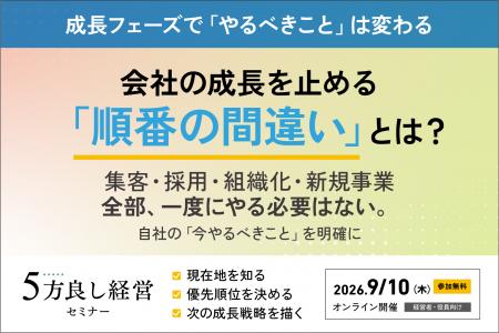 会社の成長を止める「順番の間違い」とは？成長フェー