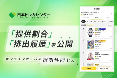 「提供割合」と「排出履歴」を公開。オンラインオリパ