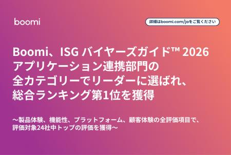 Boomi、ISG バイヤーズガイド(TM) 2026 アプリケーシ