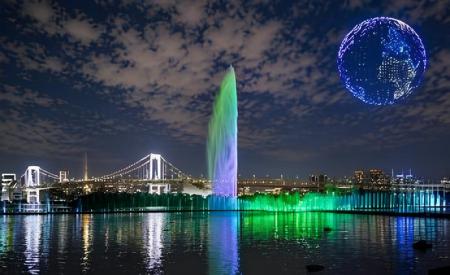 東京アクアシンフォニー×800機のドローンショー　8月2