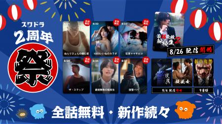 縦型ショートドラマアプリ「SWIPEDRAMA」2周年記念祭