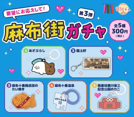 【東京都港区】「麻布街ガチャ第3弾」8月22日から発売 【東京都港区】「麻布街ガチャ第3弾」8月22日から発売