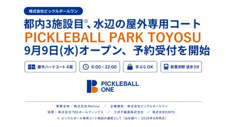 ピックルボールワン、都内でピックルボール専用コート
