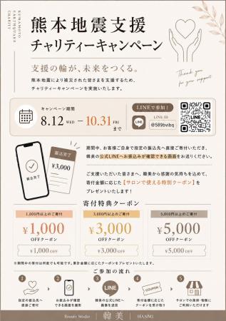 ＜令和8年熊本地震による被災地支援＞施術売上の一部