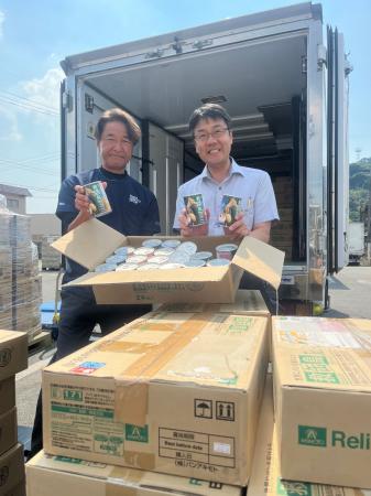 熊本地震の被災地へ「救缶鳥」300ケースを支援 岩田 熊本地震の被災地へ「救缶鳥」300ケースを支援 岩田