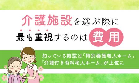 介護施設を選ぶ際に最も重視するのは「費用」。知って