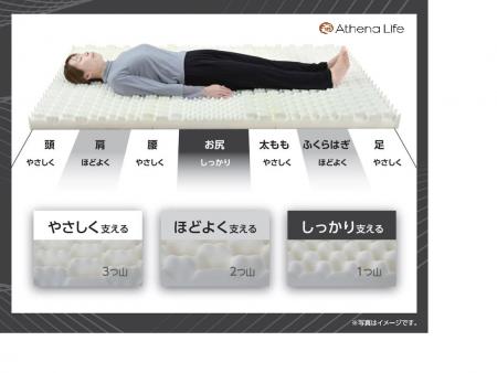 睡眠の質を改善！睡眠時の体重比率に合わせた特殊構造