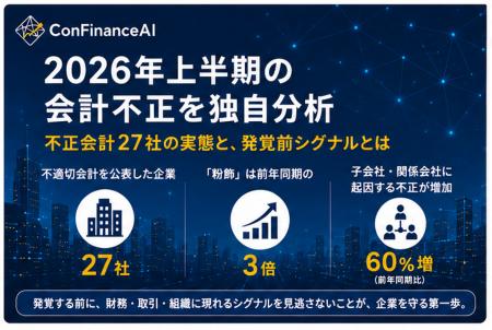 2026年上半期に不適切会計を公表した27社 ― 発覚前シ 2026年上半期に不適切会計を公表した27社 ― 発覚前シ
