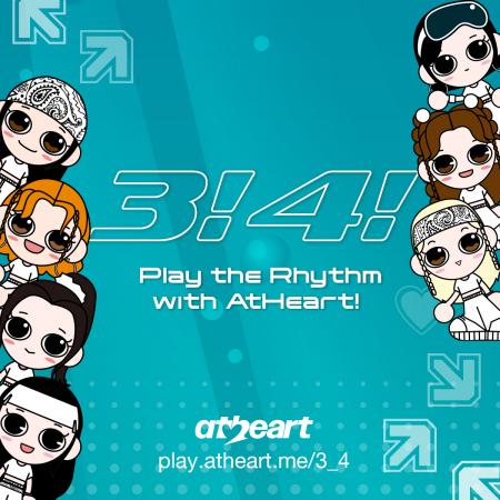 AtHeart、新曲「3!4!」のウェブリズムゲームを公開！