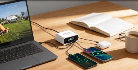 デスクの充電をこれ1台に。最大100W・5台同時充電・LC