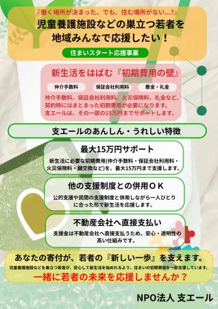 なぜNPO法人支エールは、住まいスタート応援事業の支