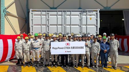 大型蓄電システム「Mega Power 2700A」 の累計生産台