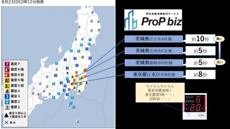 8/23未明発生の最大震度5弱・茨城県南部地震。緊急地 8/23未明発生の最大震度5弱・茨城県南部地震。緊急地