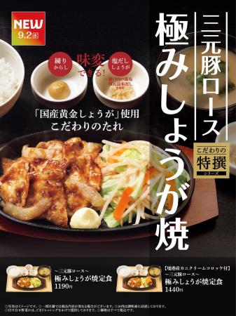 「やよい軒」“こだわりの特撰シリーズ”『～三元豚ロー