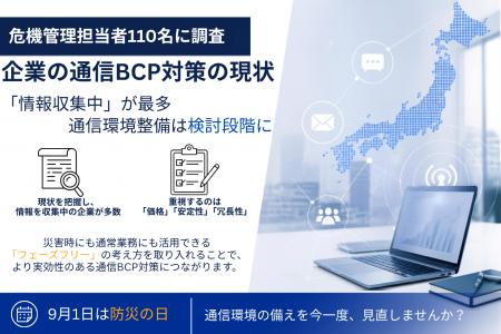 危機管理担当者110名に聞いた、企業の通信BCP対策の現