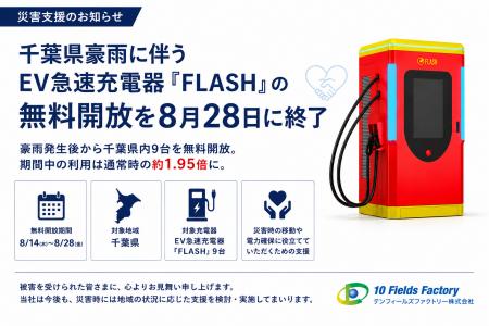 【災害支援】千葉県豪雨に伴うEV急速充電器「FLASH」