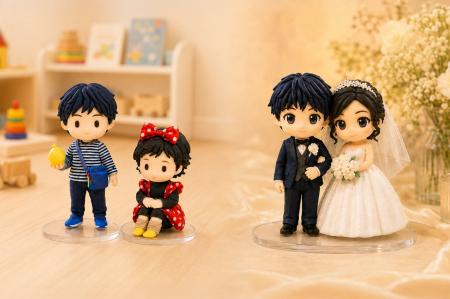 子どもの成長やウェディング姿を、手のひらサイズに。