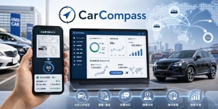 中古自動車販売店向けAI業務支援ツール「CarCompass(