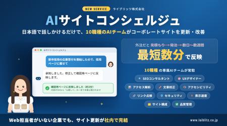 ライブリッツ、話しかけるだけで “10職種の専門AIチー