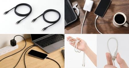 やわらかなシリコン素材を採用！充電やデータ転送に安