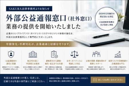 【SAKURA法律事務所】外部公益通報窓口（社外窓口）業