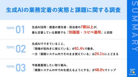 【大企業における生成AI「業務定着」実態調査】最も定