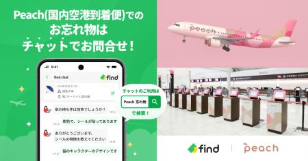 エアライン初！Peachへ「落とし物クラウドfind」 導入