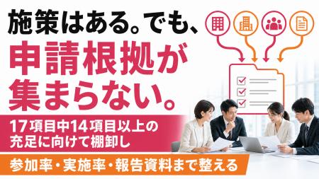 【大規模法人向け健康経営2027対策】17項目中14項目以