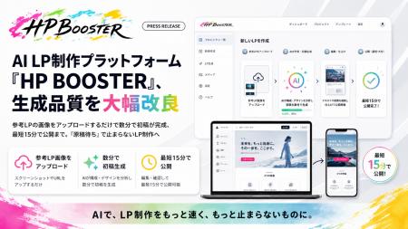 AI LP制作プラットフォーム「HP BOOSTER」、生成品質