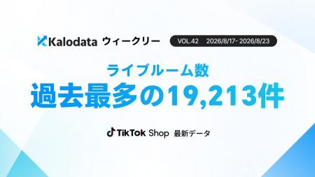 【Kalodataウィークリー】日本TikTok Shop市場、GMV23