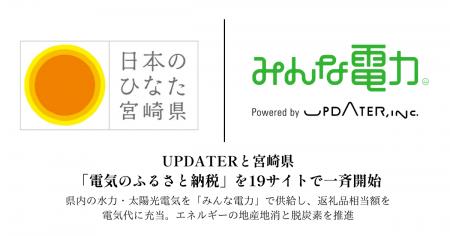 UPDATERと宮崎県、「電気のふるさと納税」を8月31日よ