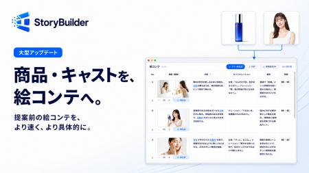 AI絵コンテ生成ツール「StoryBuilder」、商品・人物の