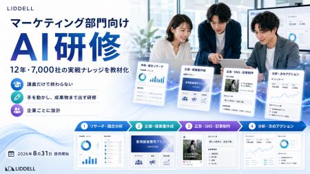 【マーケティング部門向けAI研修】リデル、12年・7,00