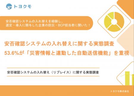 安否確認システムの入れ替えに関する実態調査　53.6%