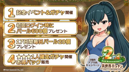 『異世界キッチン』2周年記念キャンペーン